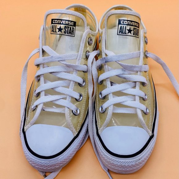 Converse All Star Transparent Chuck Taylor Women Size 8 Sneakers - Picture 3 of 5